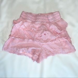 Light Pink, Frilly, Lace Kids Shorts!